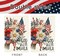 4th of July Patriotic Garden Flag 12x18 Inch Double Sided Outside, Floral Memorial Day God Bless America Yard Outdoor Decoration Small1
